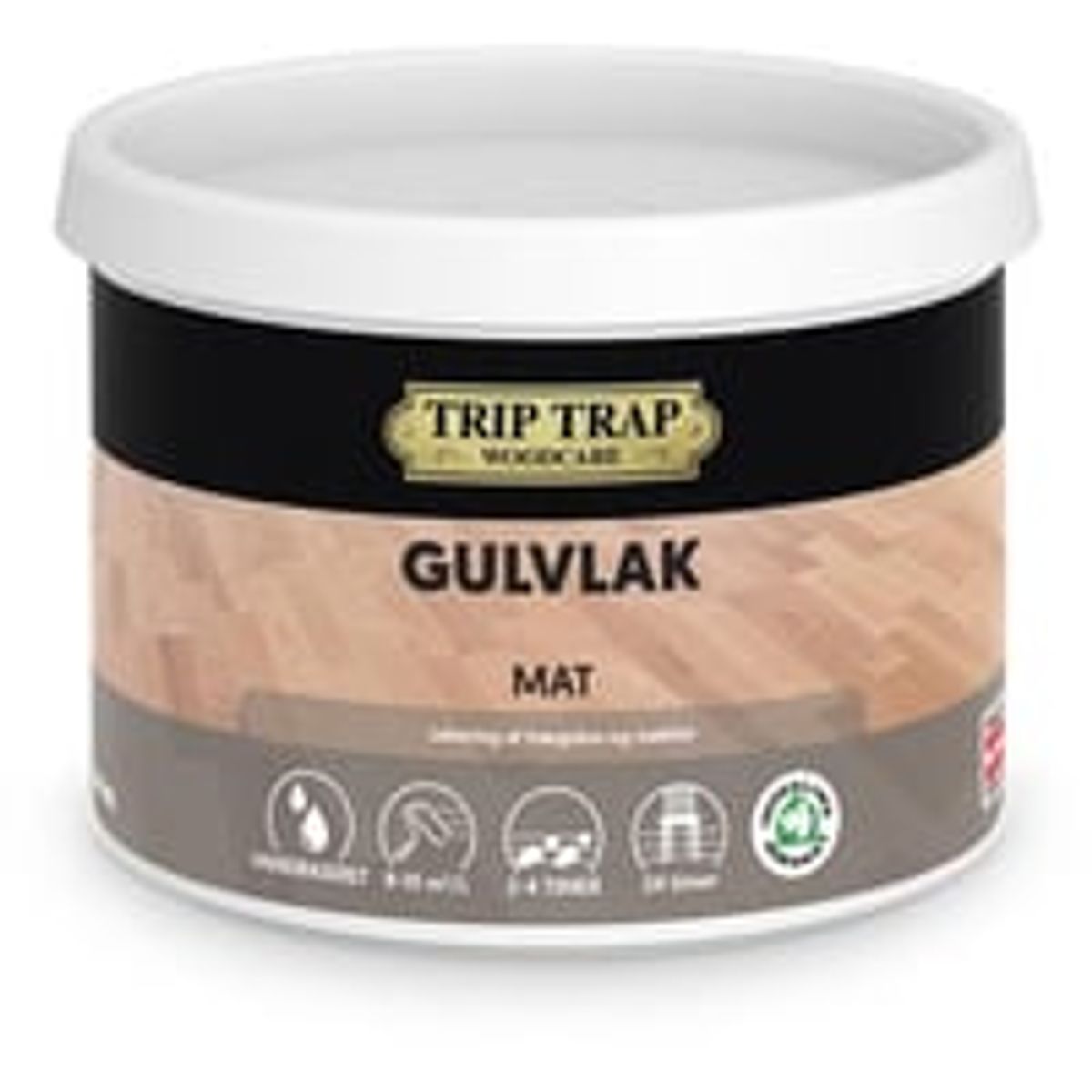 Gulvlak mat, 0,38L, farvels