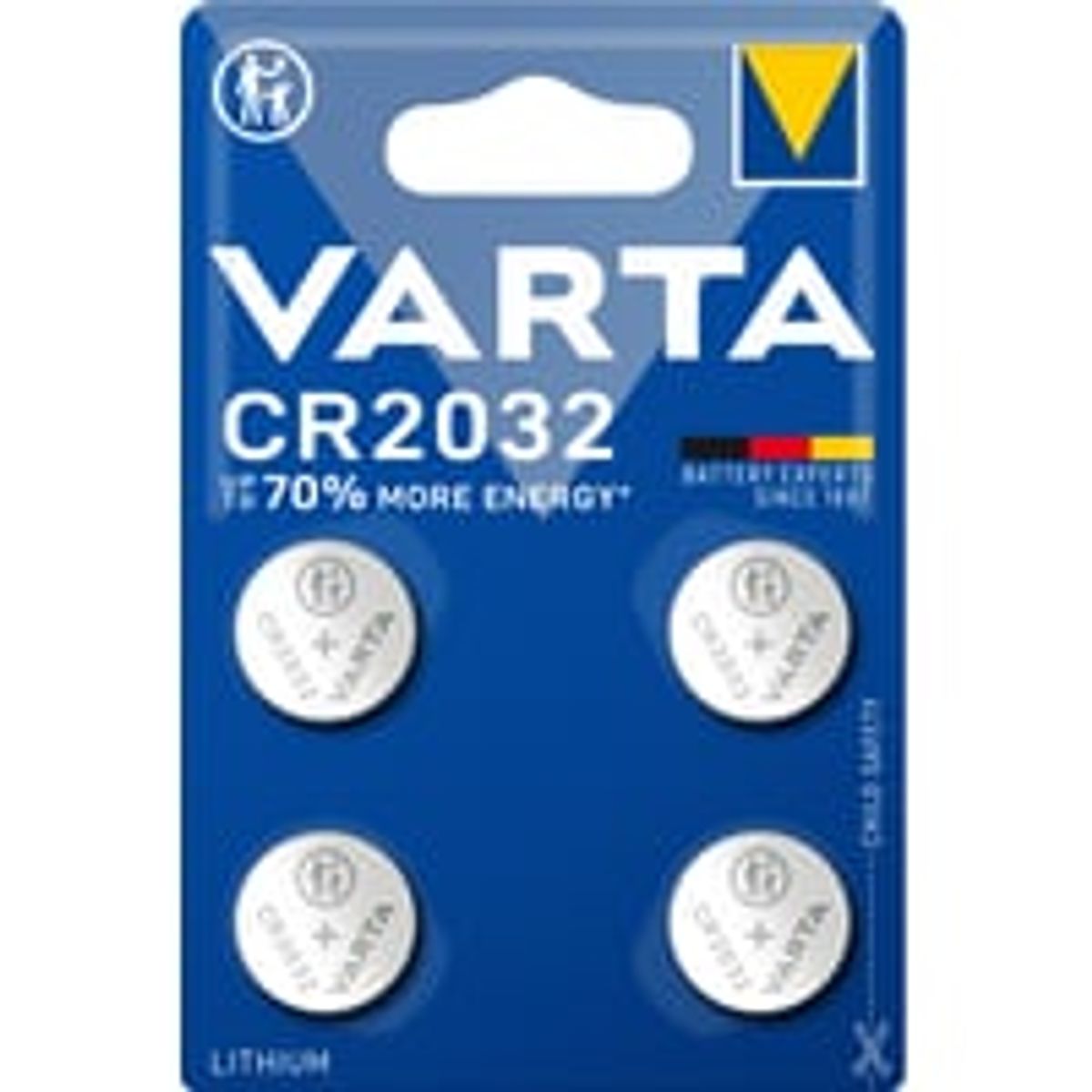 CR2032 Lithium Coin, 4 stk. - Varta