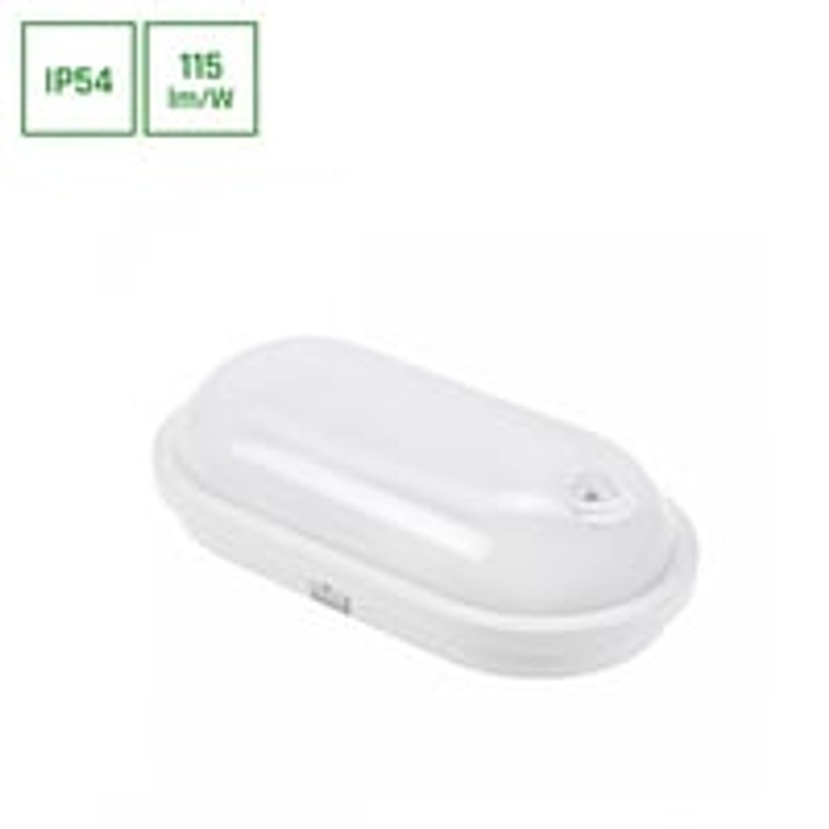 TECHNIC LED Lampe 20W IP54 230V Oval med PIR-sensor - Vandtt og lysstrk lampe til indendrs og udendrs brug