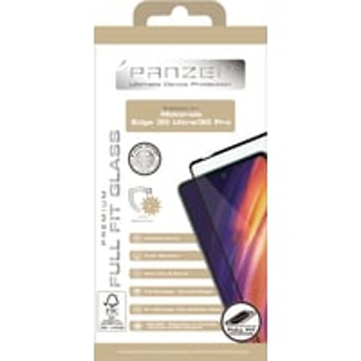 PANZER Premium Full-Fit Glass, sort - Motorola Edge 30 Pro