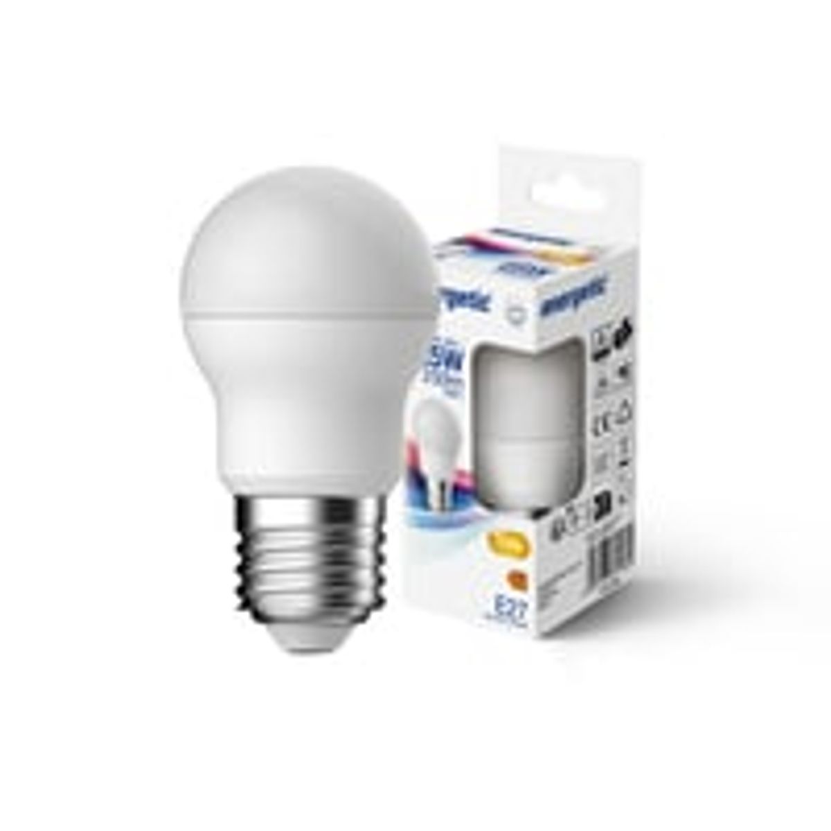 LED kronepre E27, 3,5W, 2700K, 250 lumen, G45, hvid - Nordlux