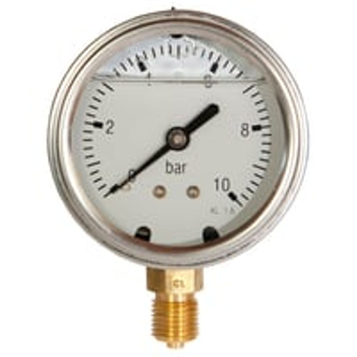 Manometer 1/4" x 63 mm, 10 bar, glycerinfyldt