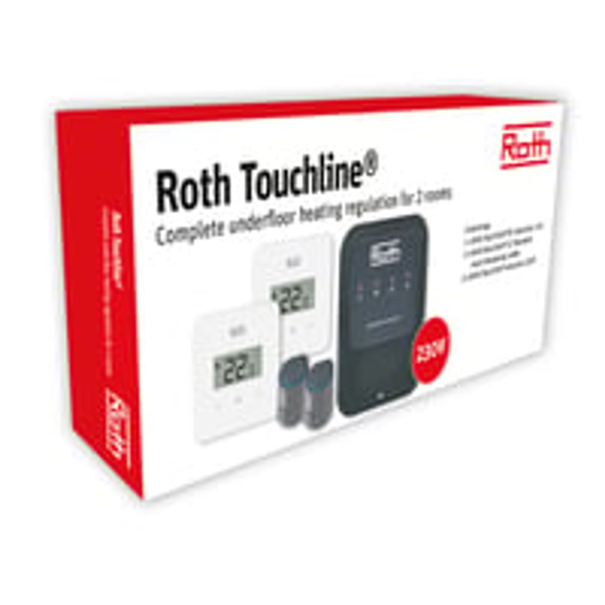 Roth rumregulering for 2 rum, komplet st