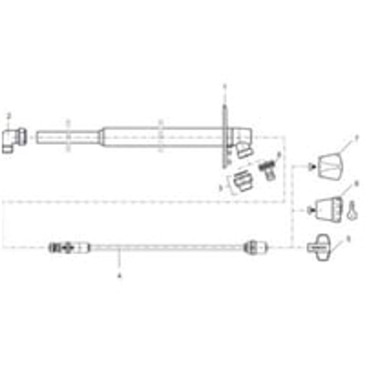 Mora garden ll komplet inderspindel 400mm (totallngde 480mm) t/mora garden ii vvs nr. 743453544