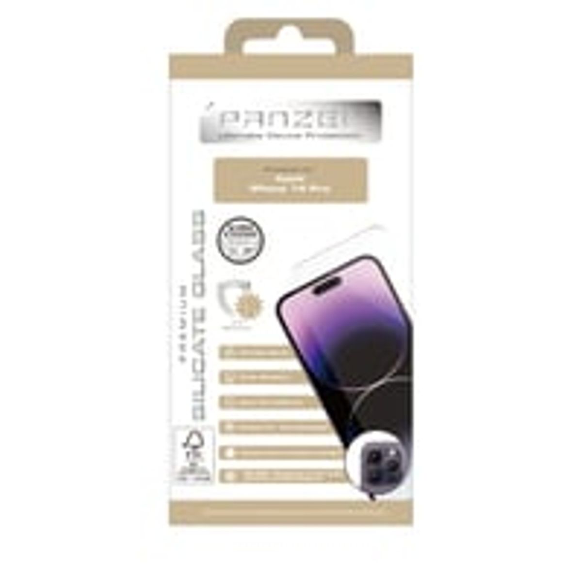 iPhone 14 Pro Full-Fit Silicate Glass, transparent