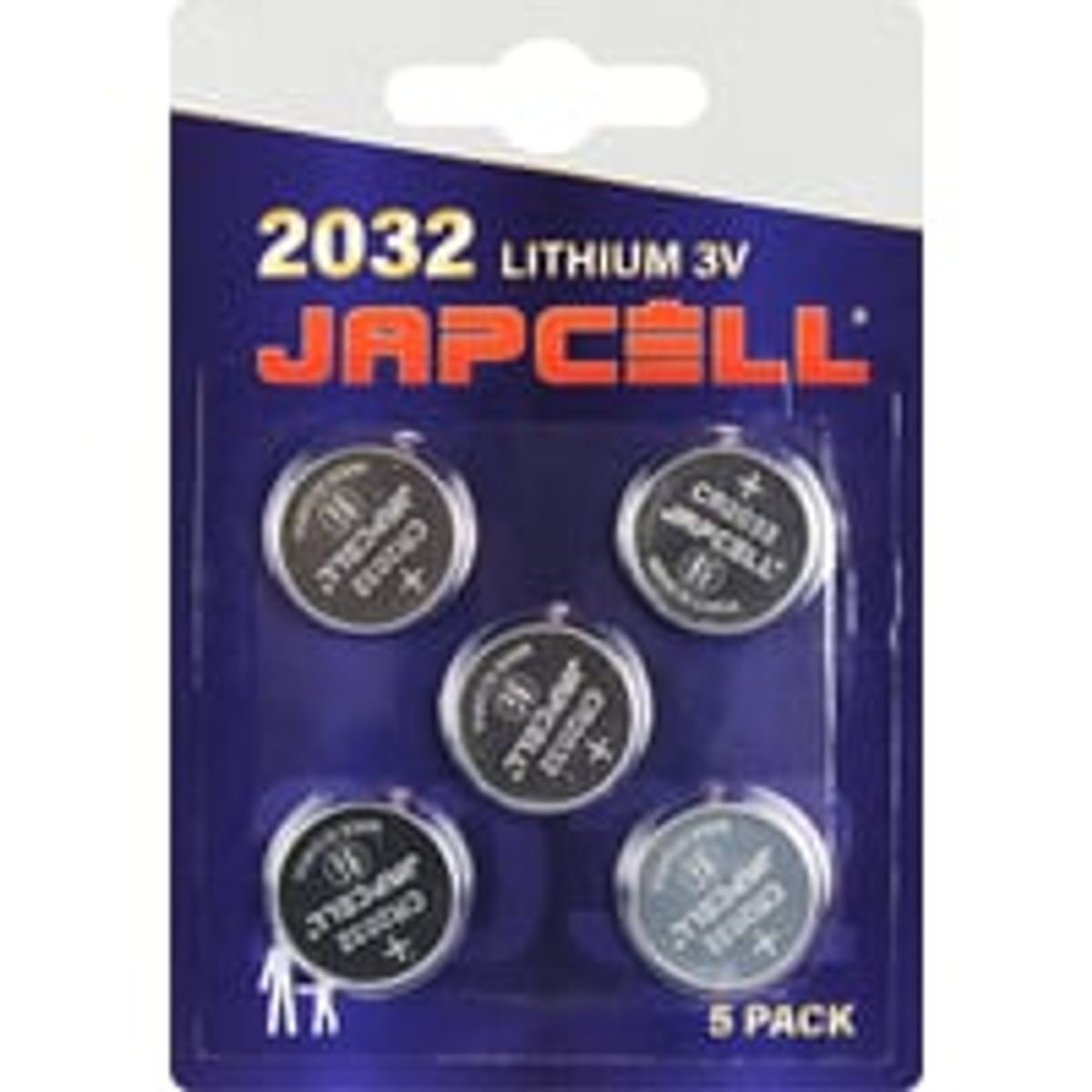 Japcell lithium CR2032 batteri, 5 stk.