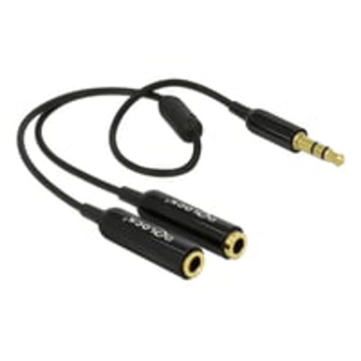 Cable audio splitter stereo jack male 3.5 mm 3 pin>2xstereo