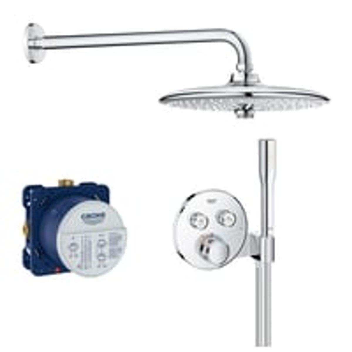 Grohe Grohtherm SmartControl, komplet indbygnings brusest, krom