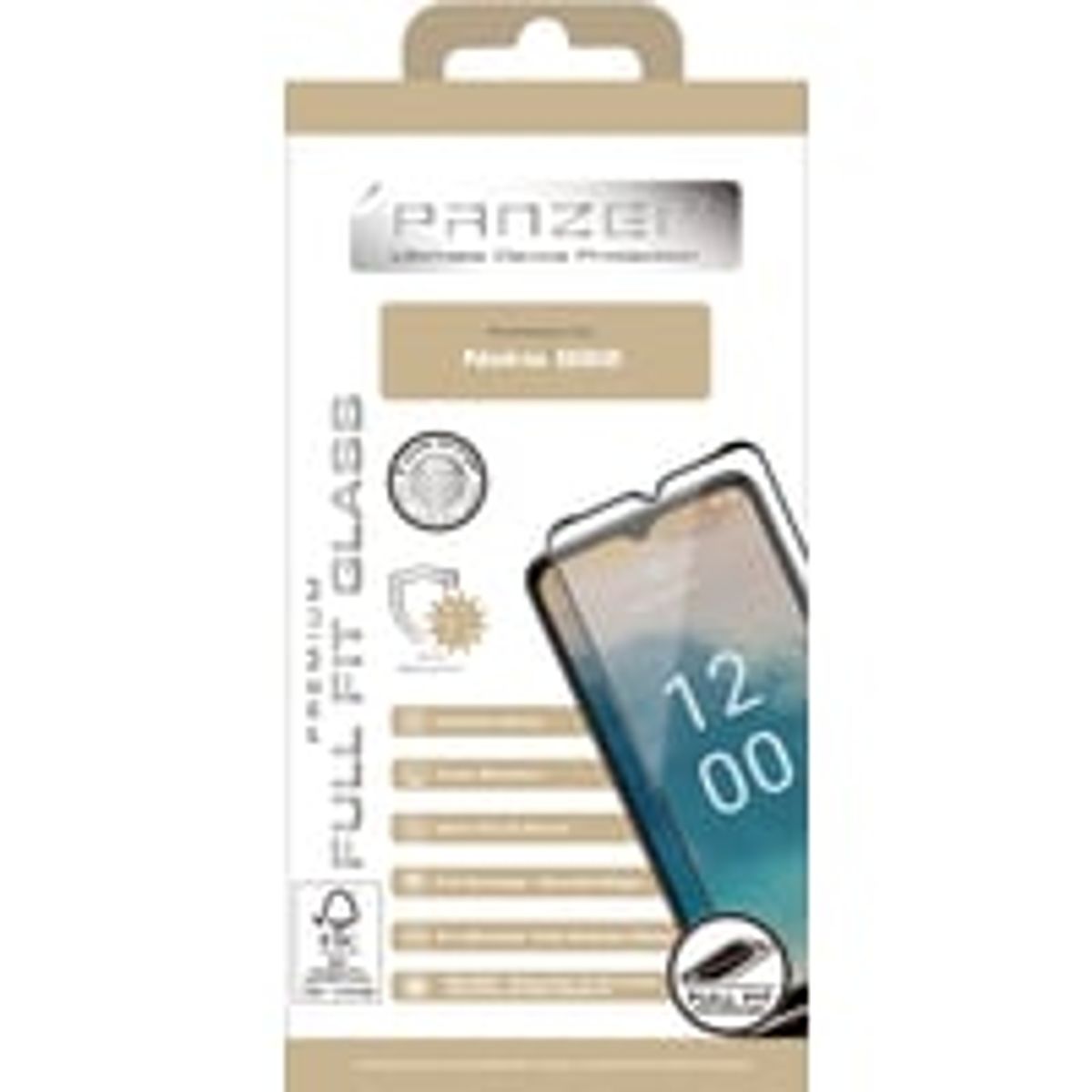 Panzer Premium Full-Fit Glass, Nokia G22, sort