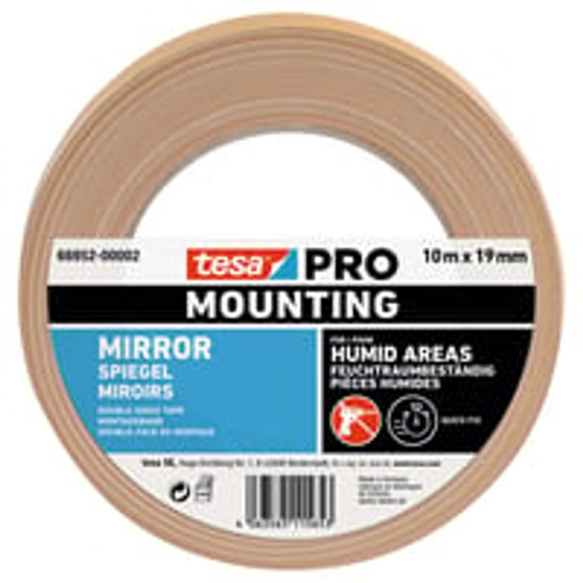 Tesa monteringstape 66952 PRO, spejl, 19 mm x 10 m