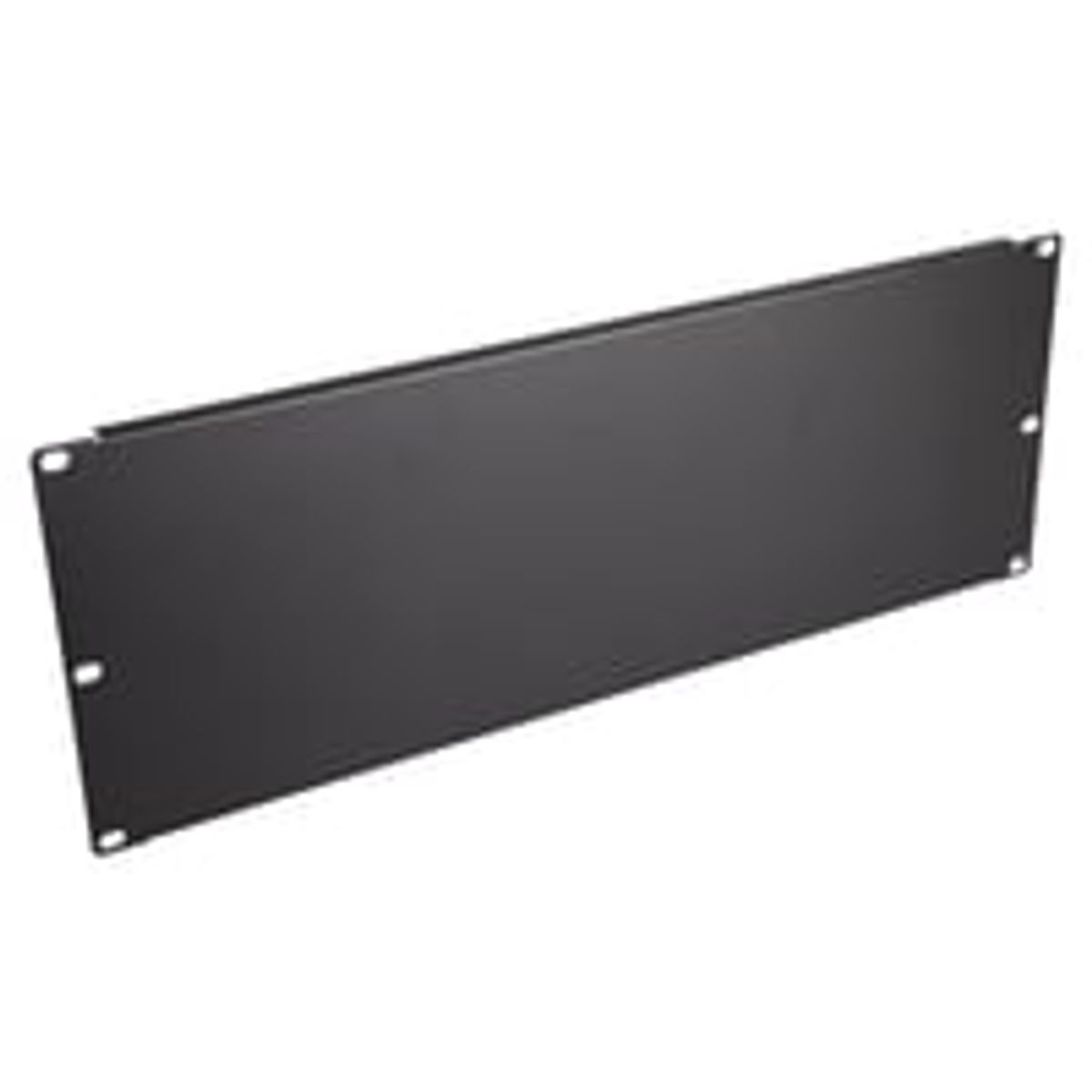 Blindplade til 19" rack, 4HE, sort metal - Lan-Com