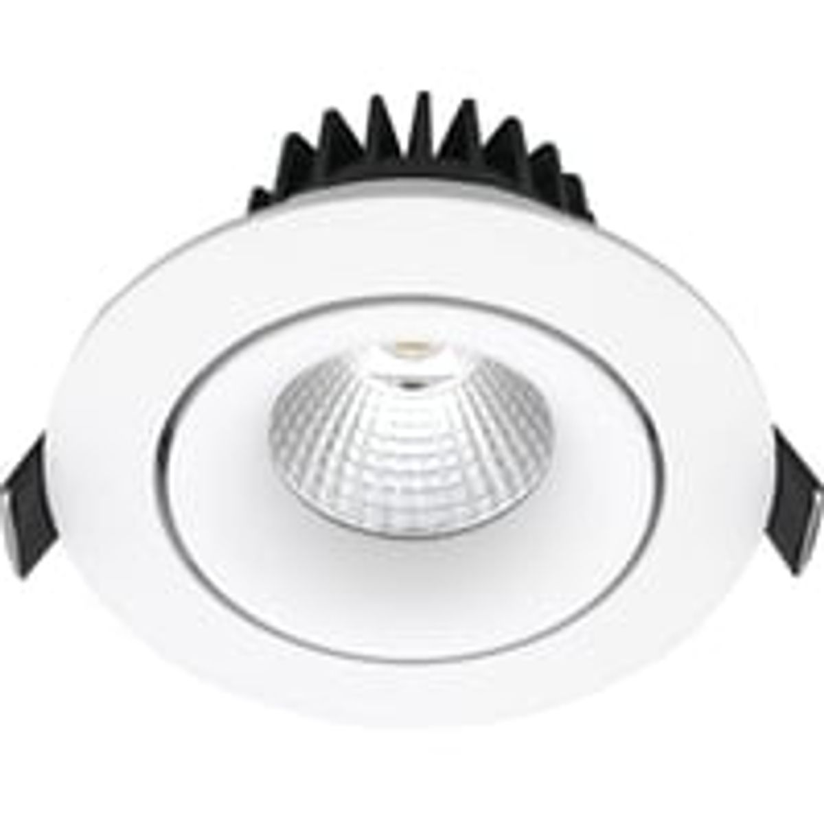 Nordtronic Velia Tilt Dim To Warm LED indbygningsspot 230V 12,7W 1800K-3000K, IP44, kipvinkel 30, hvid, rund