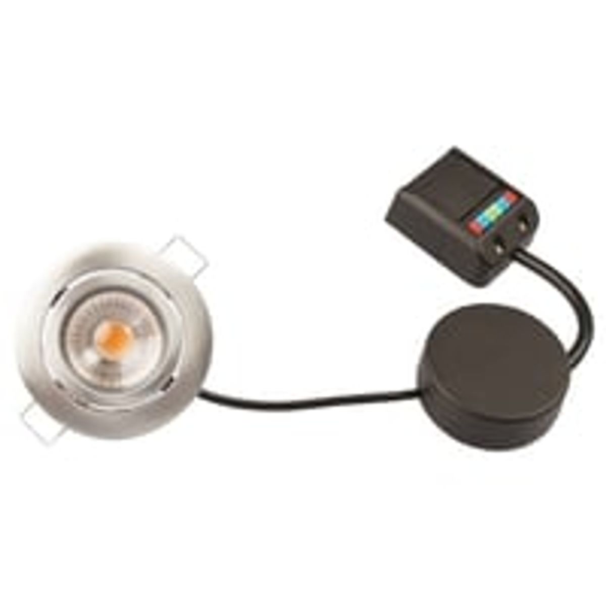 Claudia 4,5W 3000K 230V rund, brstet aluminium - Scan Products