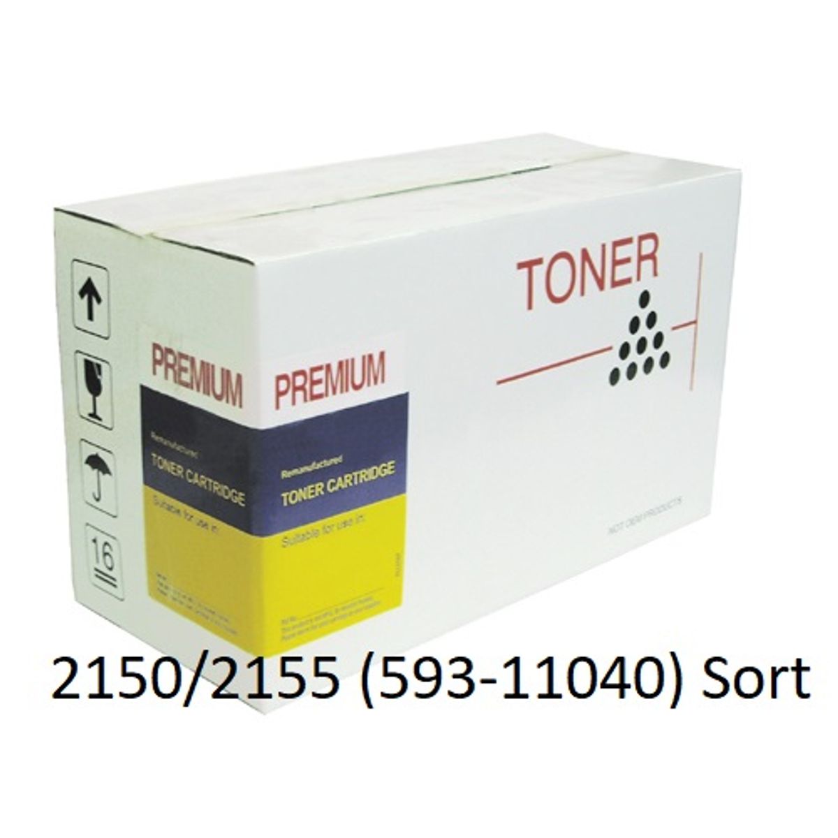 Dell 2150/2155 Sort Toner Kompatibel