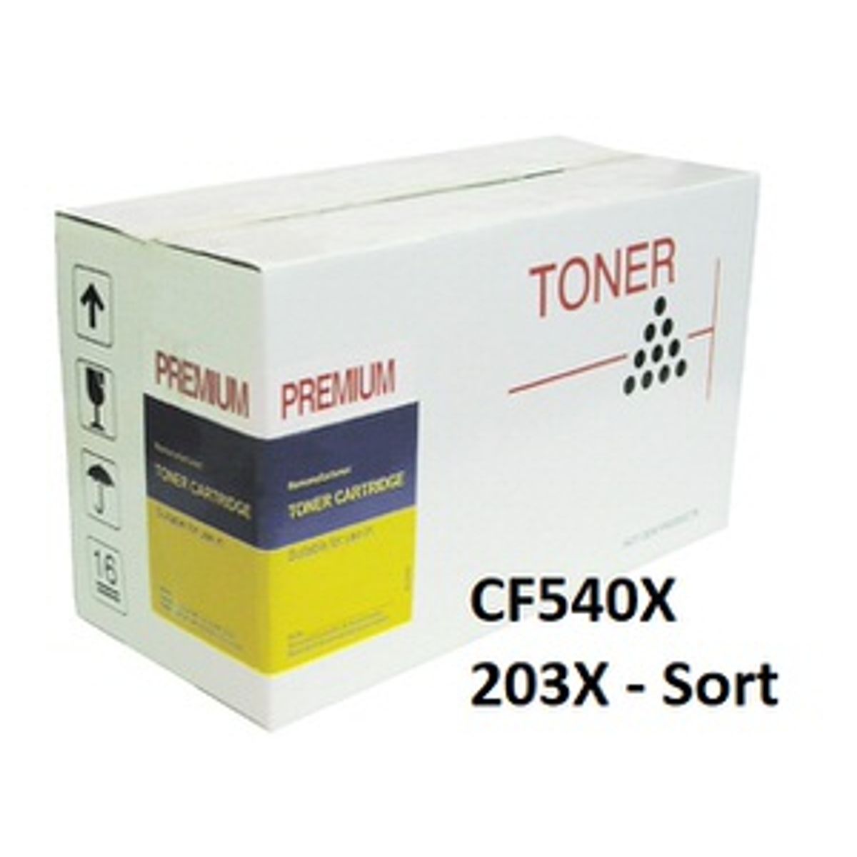 HP CF540X / 203X Sort toner Kompatibel