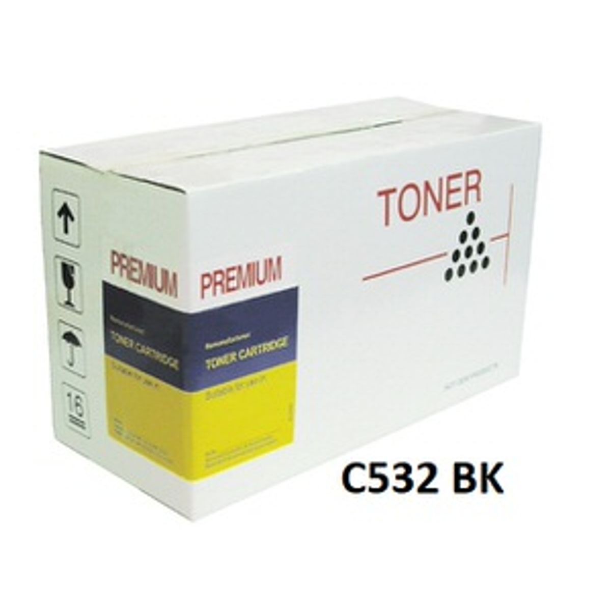 OKI C532 Sort 46490608 toner Kompatibel