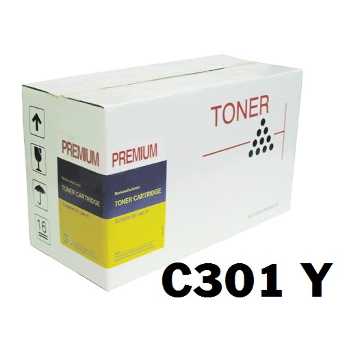 Oki C301 Gul Lasertoner Kompatibel