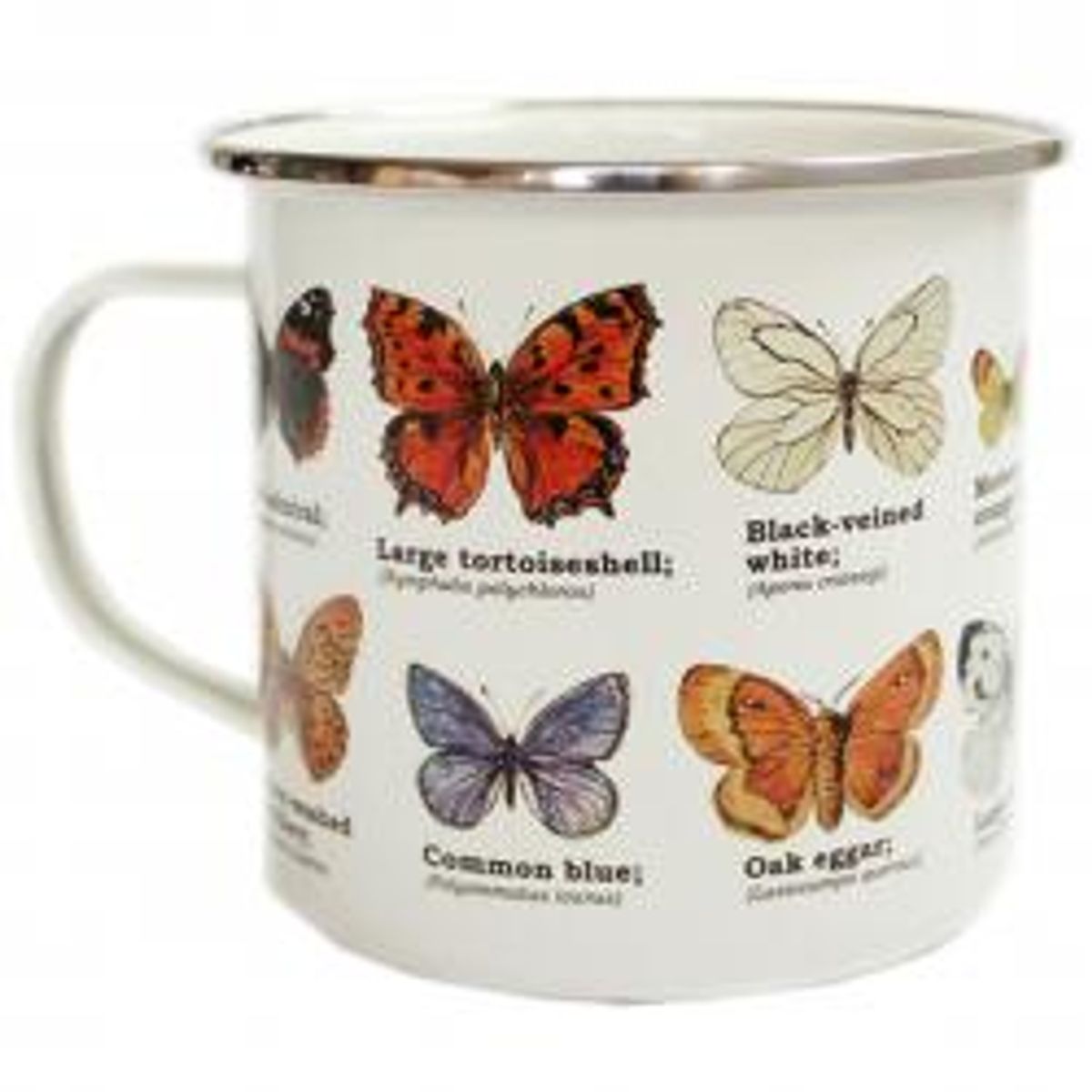 Gift Republic Enamel Mug Butterflies - Krus