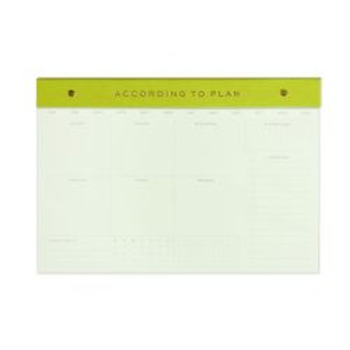 Designworks Ink Weekly Planning According To Plan, Matcha - Kalender