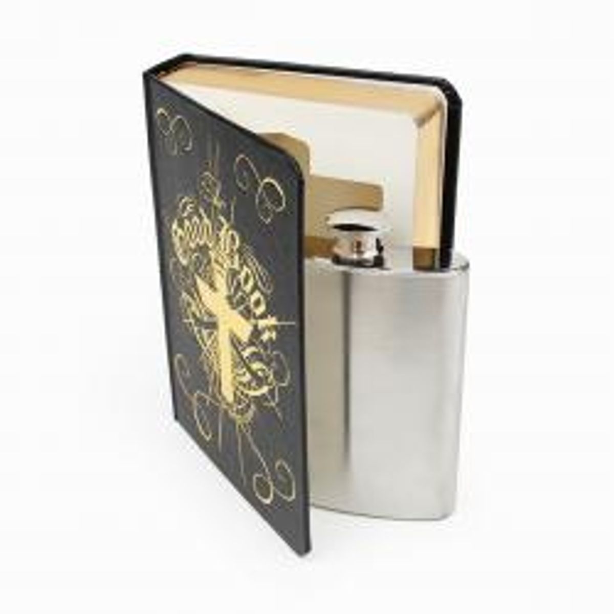 Suck Uk Flask In A Book Fancy Black - Bøger