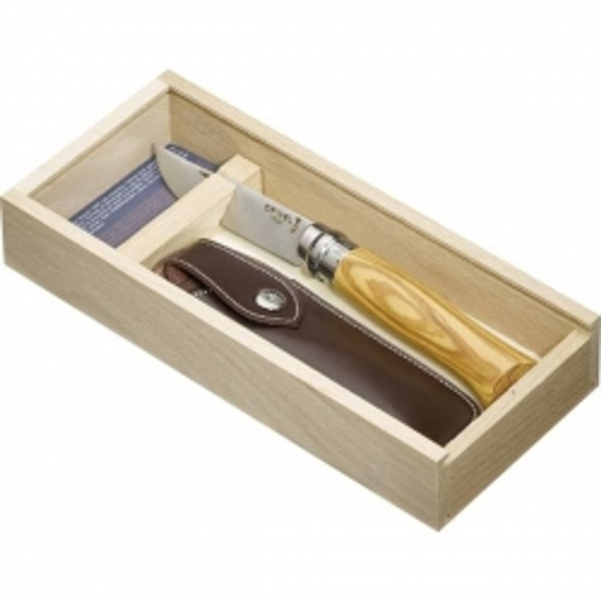 Opinel N °8 SS 8,5 cm. oliven,Gift box - olivengrønn - Opinel