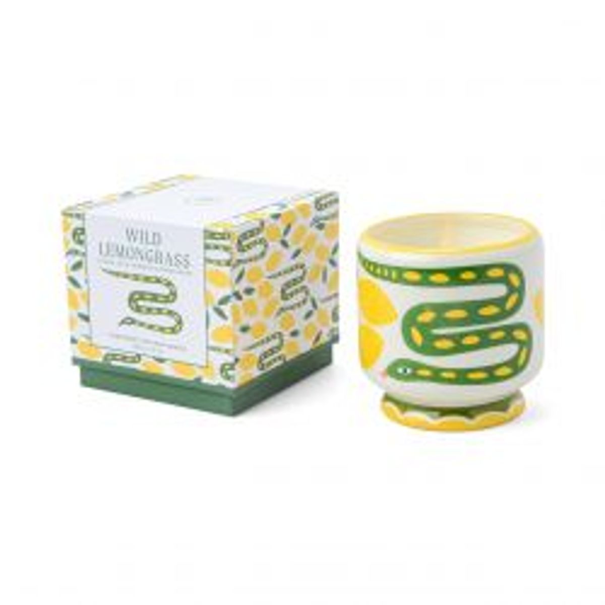 Paddywax Adopo Snake Ceramic Candle - Wild Lemongrass Boxed - Duftlys