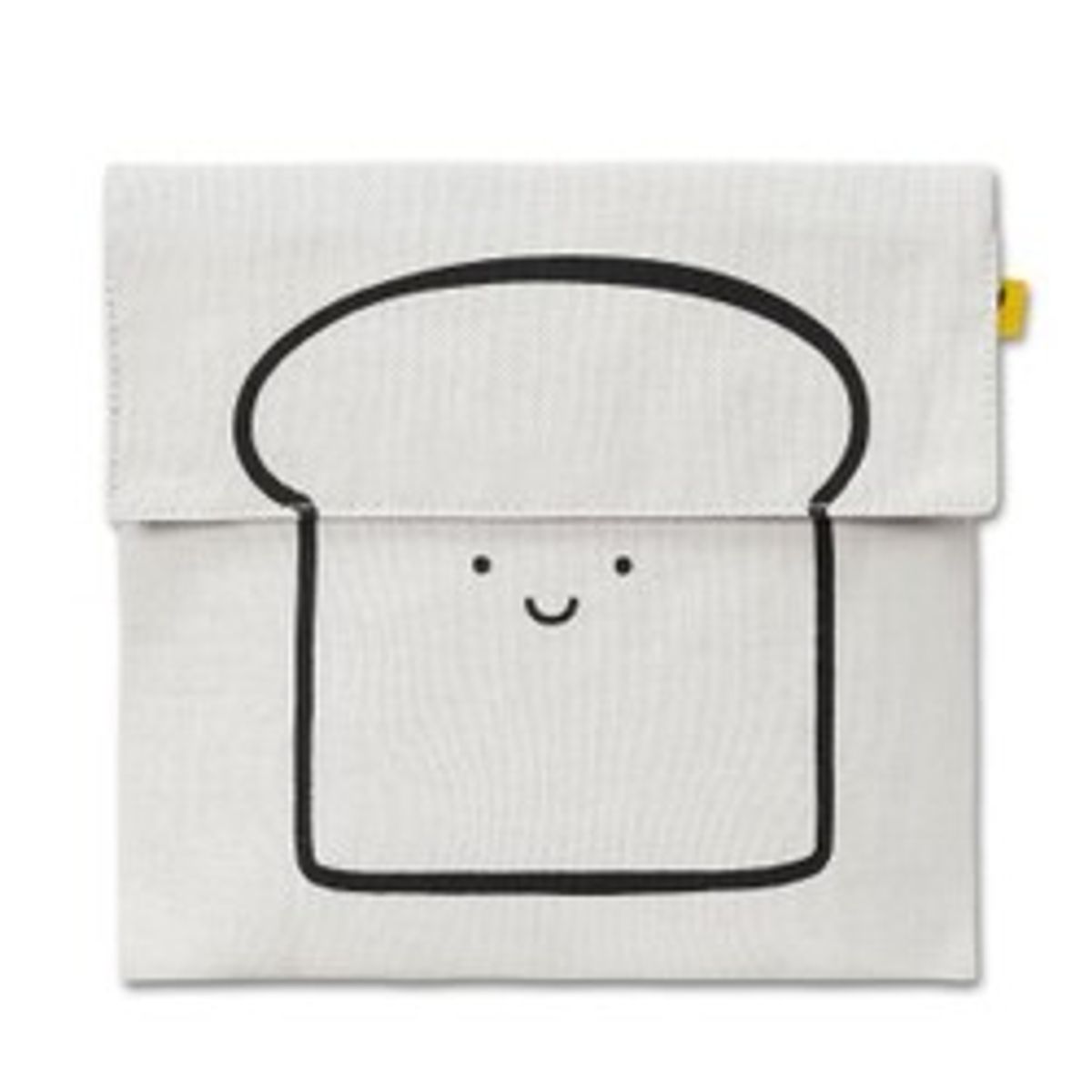 Fluf Flip Snack Sack - Happy Bread Black