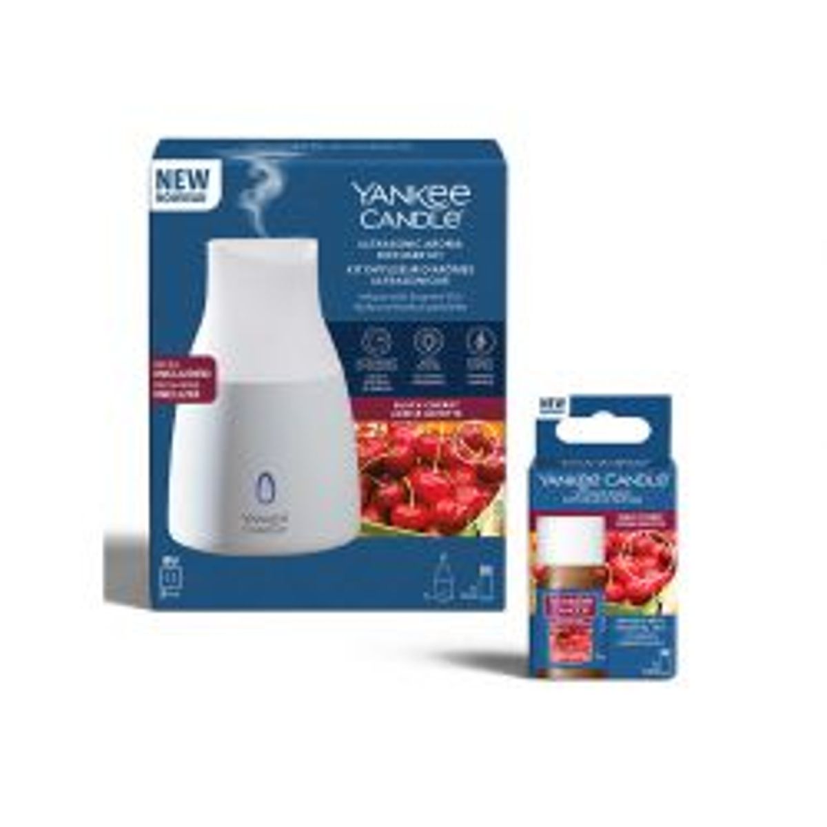 Yankee Candle UltrasonicAroma Diffuser inkl. Black Cherry Oil - Diffuser