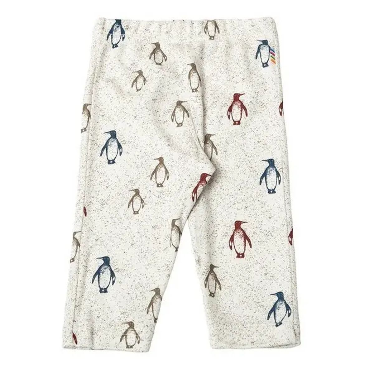 Leggings vaniljefarvet bambus med pingvin print