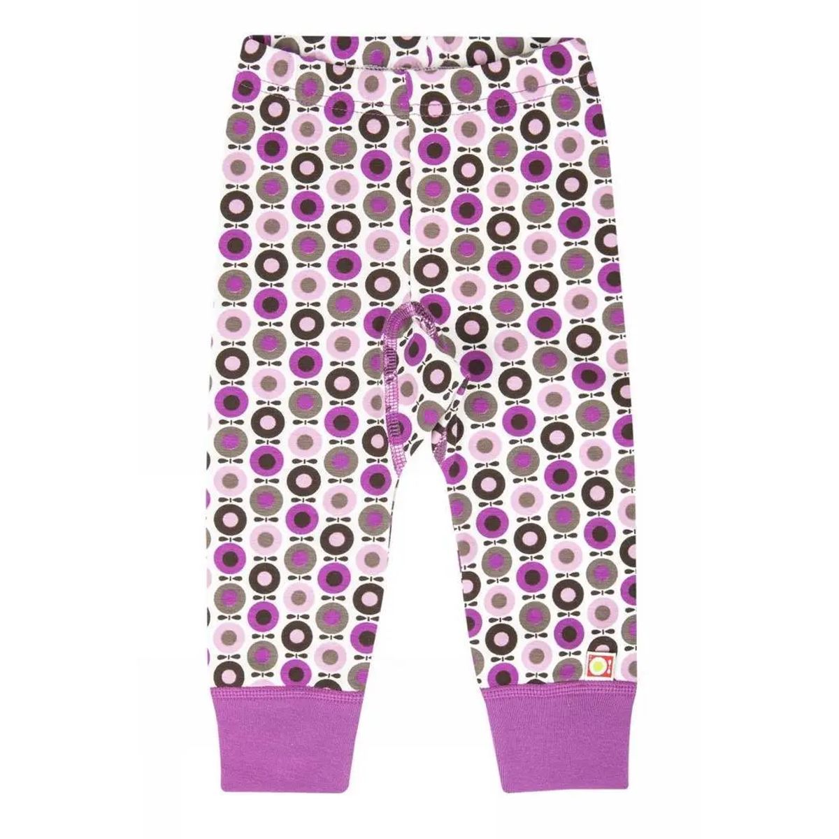 Baby leggings med lilla kant