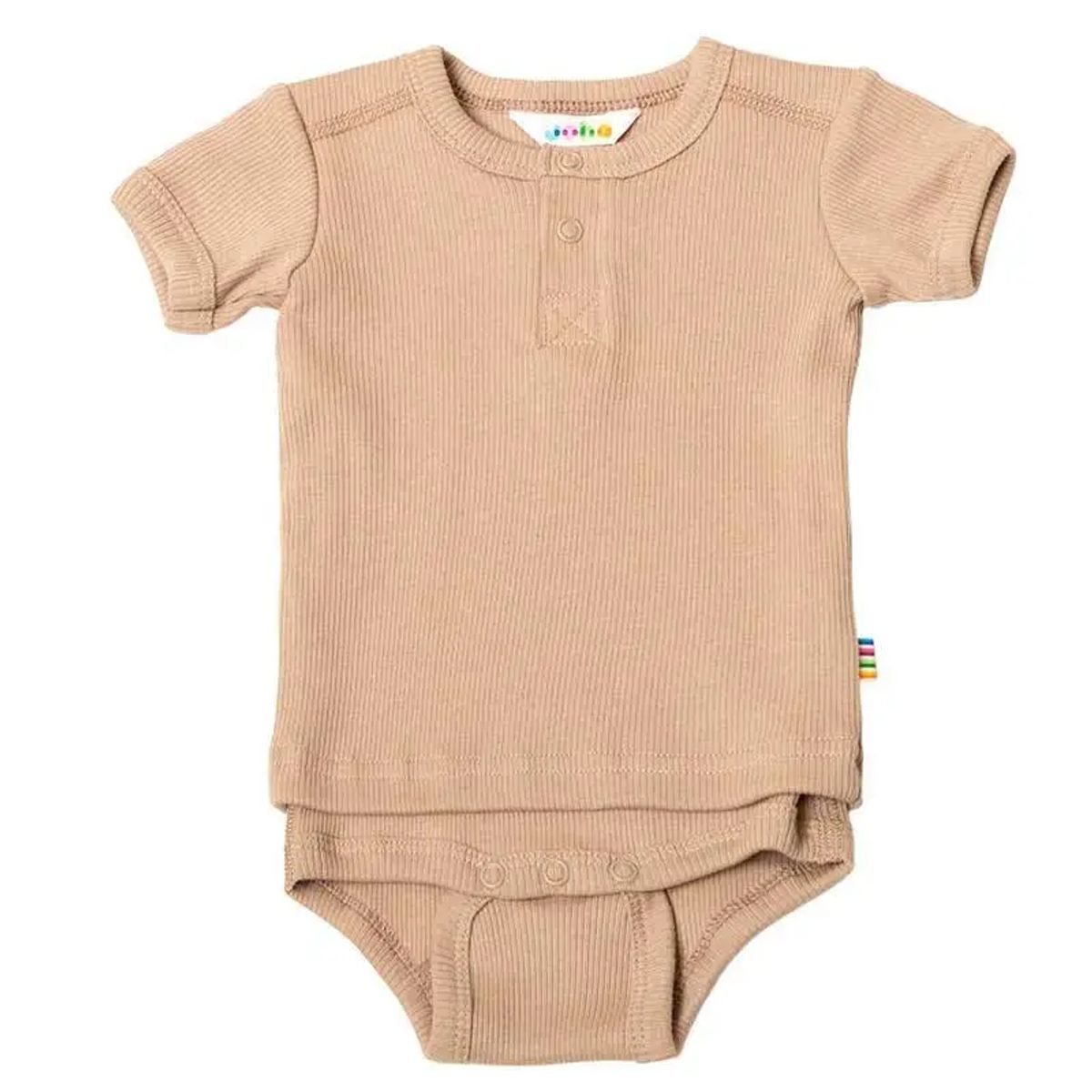 Body T-shirt beige økologisk Rib bomuld