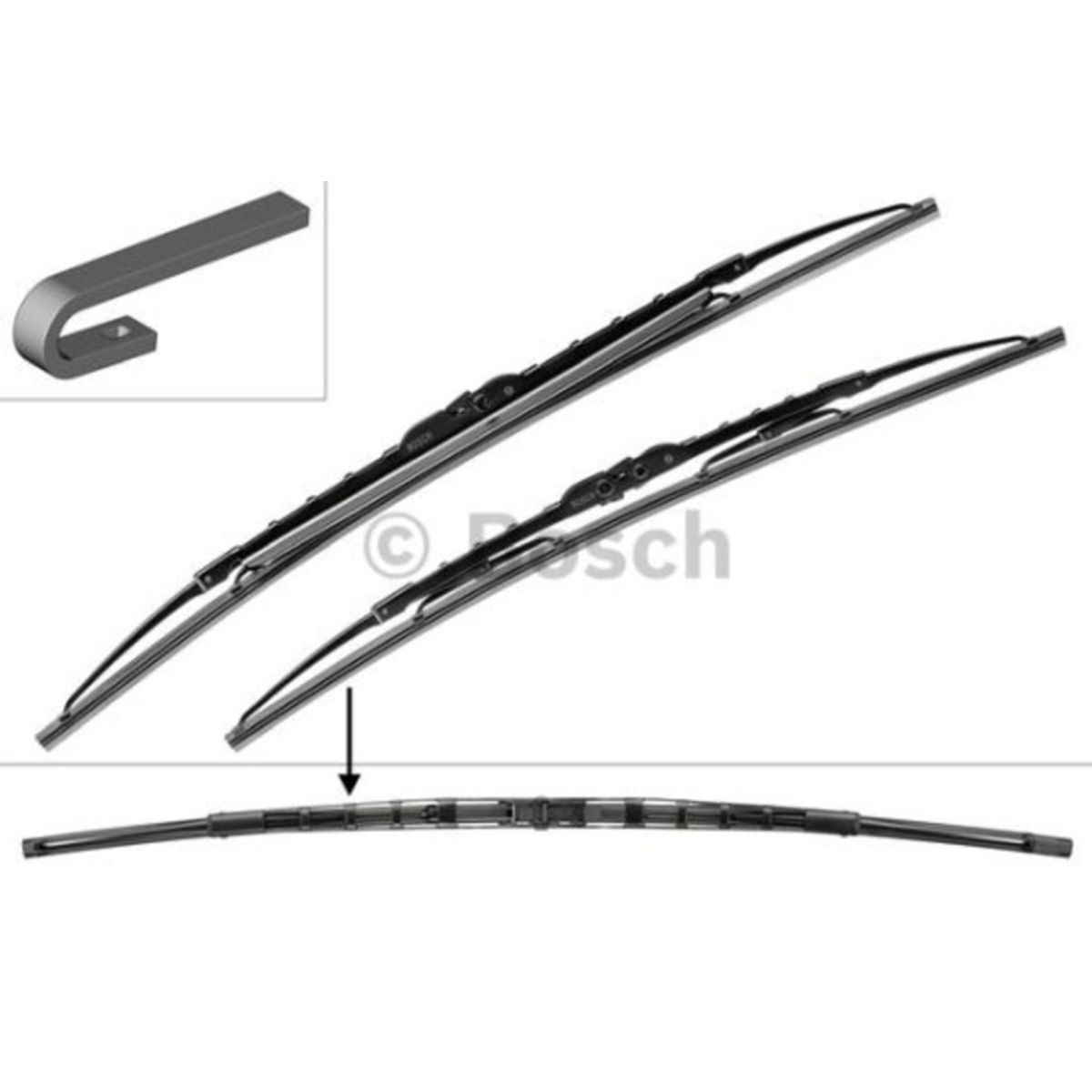 046S Bosch Twin Spoiler Viskerblade / Vinduesvisker sæt 680+680mm