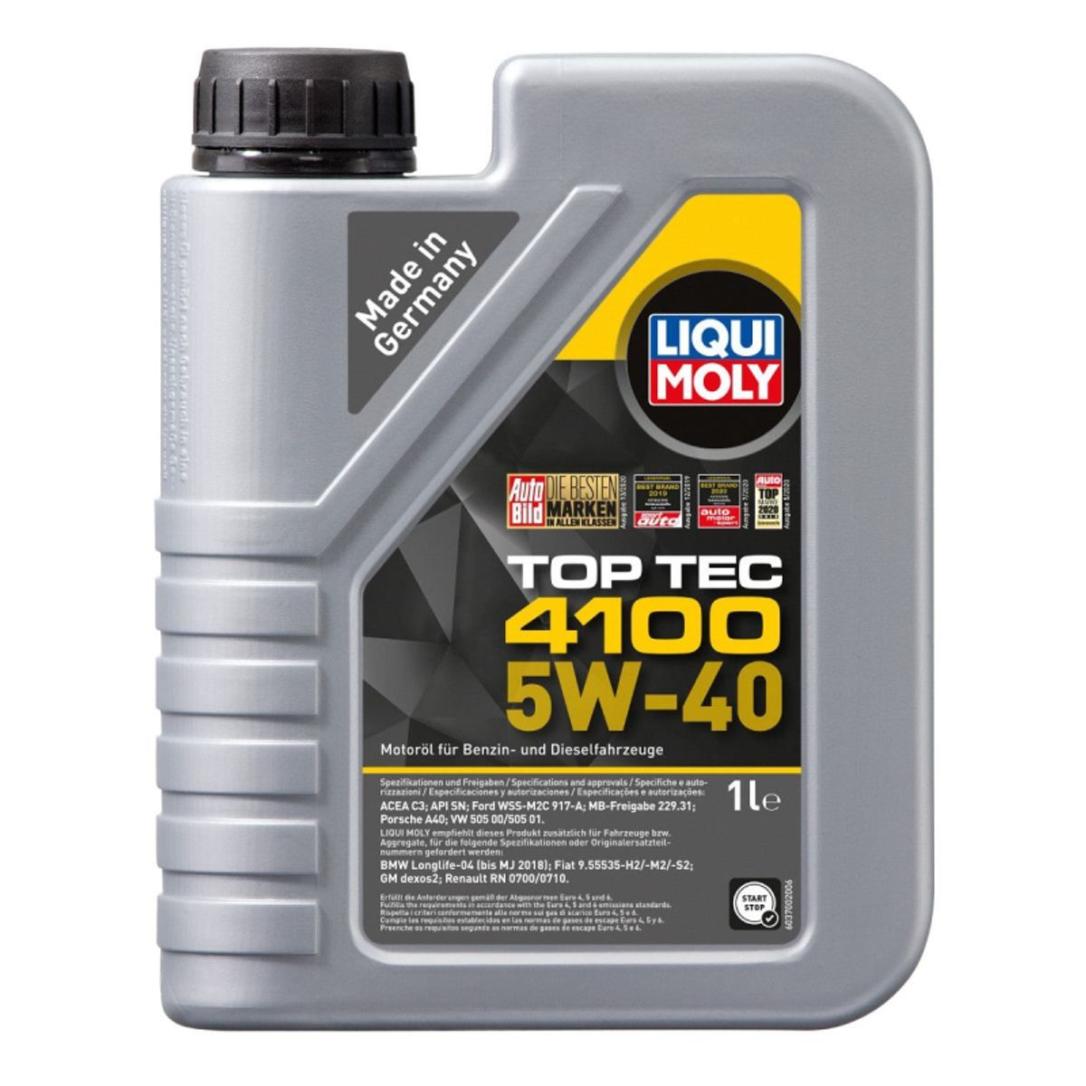 Top tec 4100 Liqui moly 5W40 Motorolie i 1 liters dunk