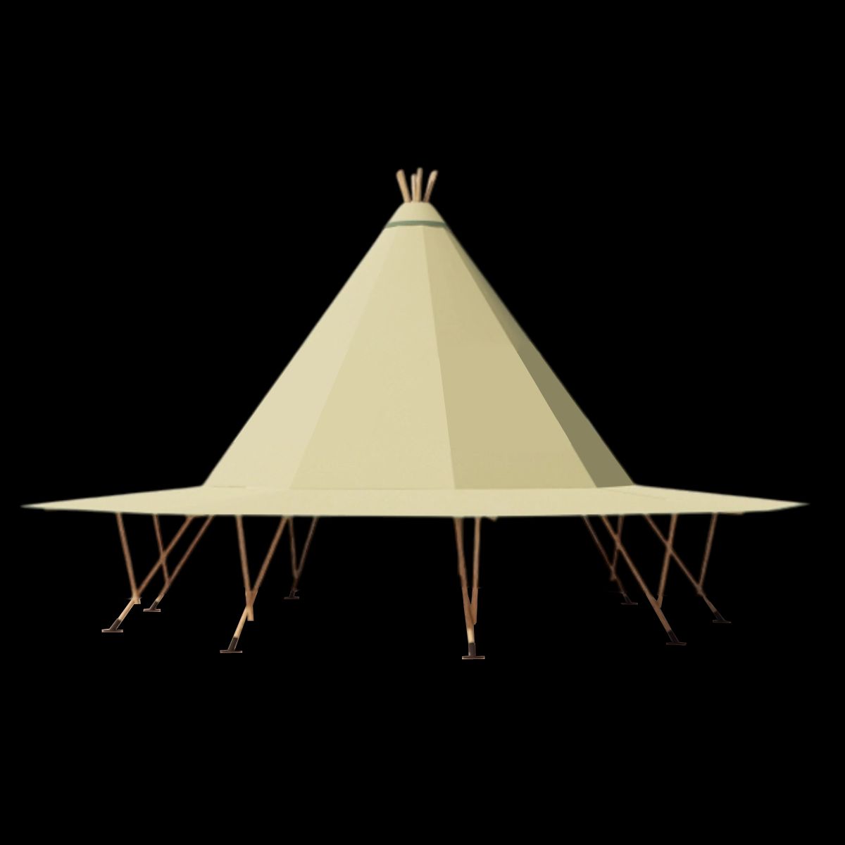 Teepee 10,5x10,5m Canvas - Khaki