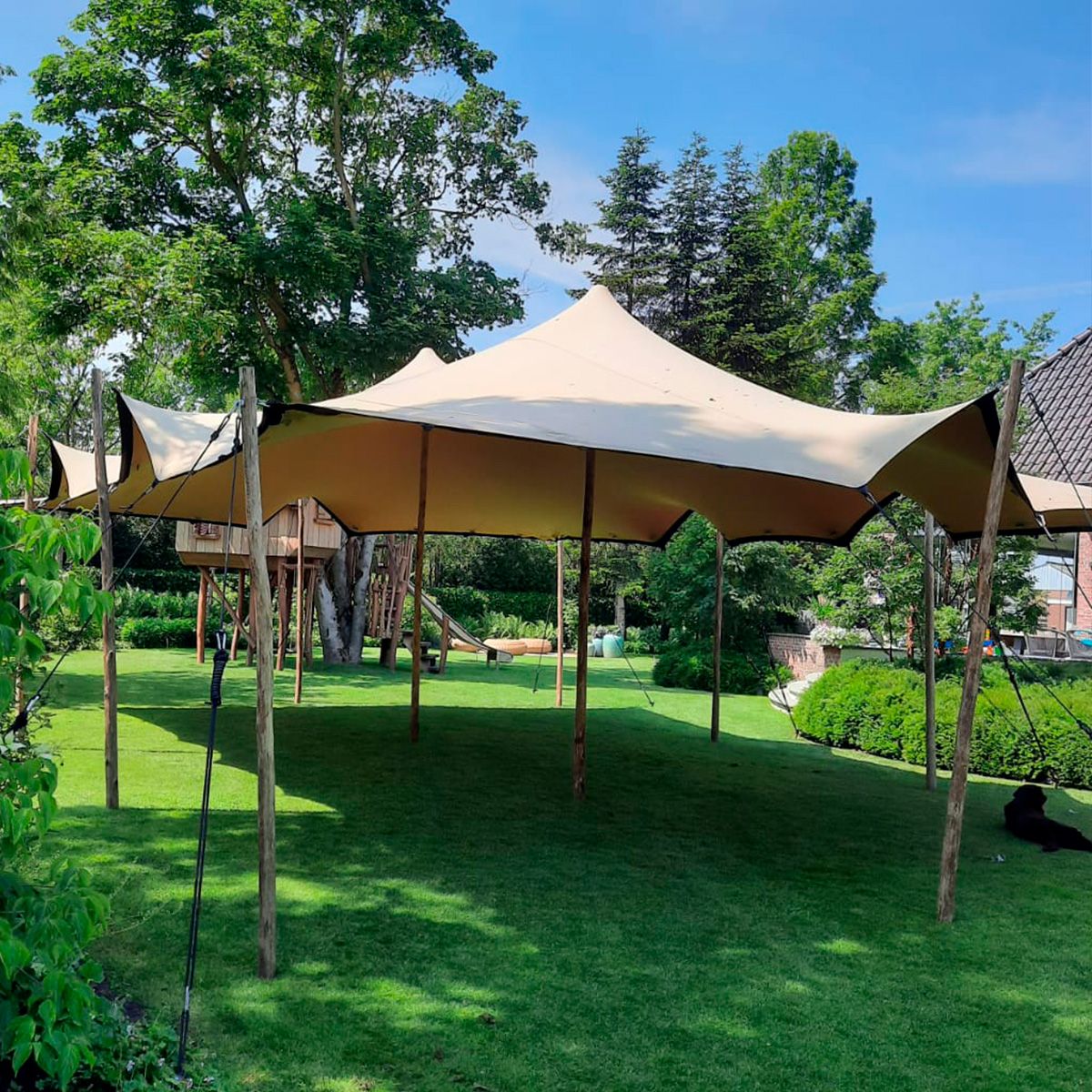 Stretch Tent - 4,5x6m dug - Komplet - Sand