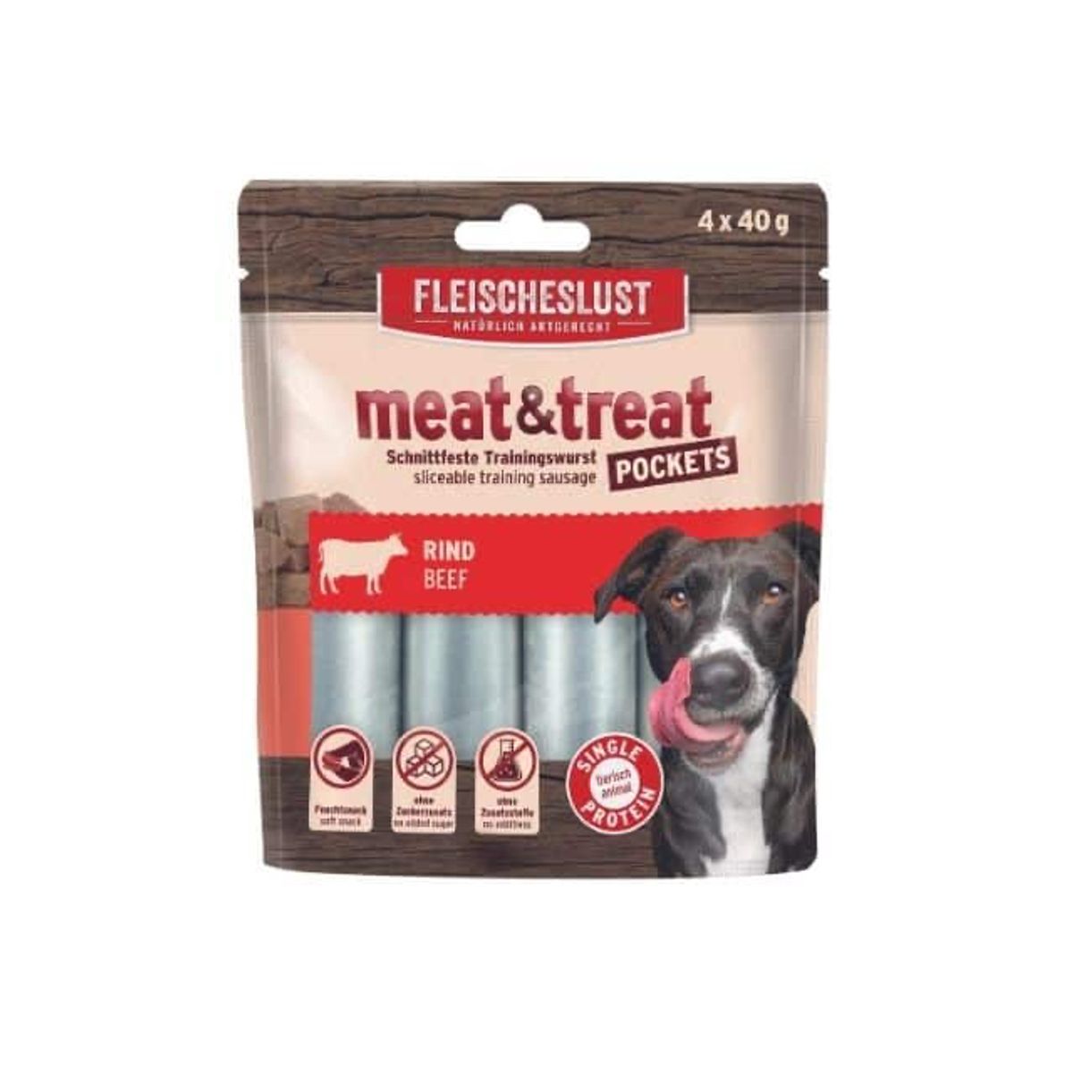 MEAT & TREAT POCKET m. Okse, 4x40g