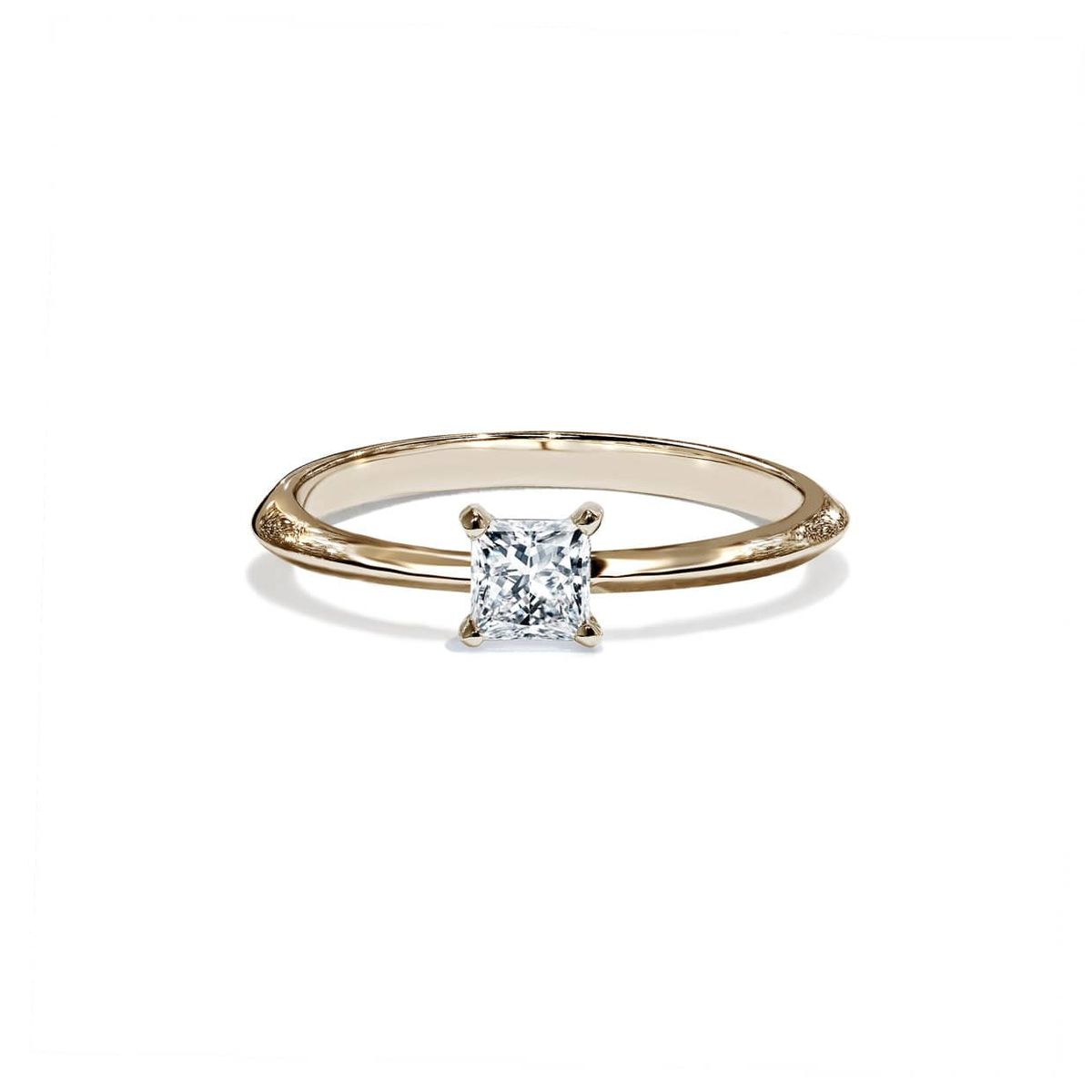 Oxford square cut solitaire ring