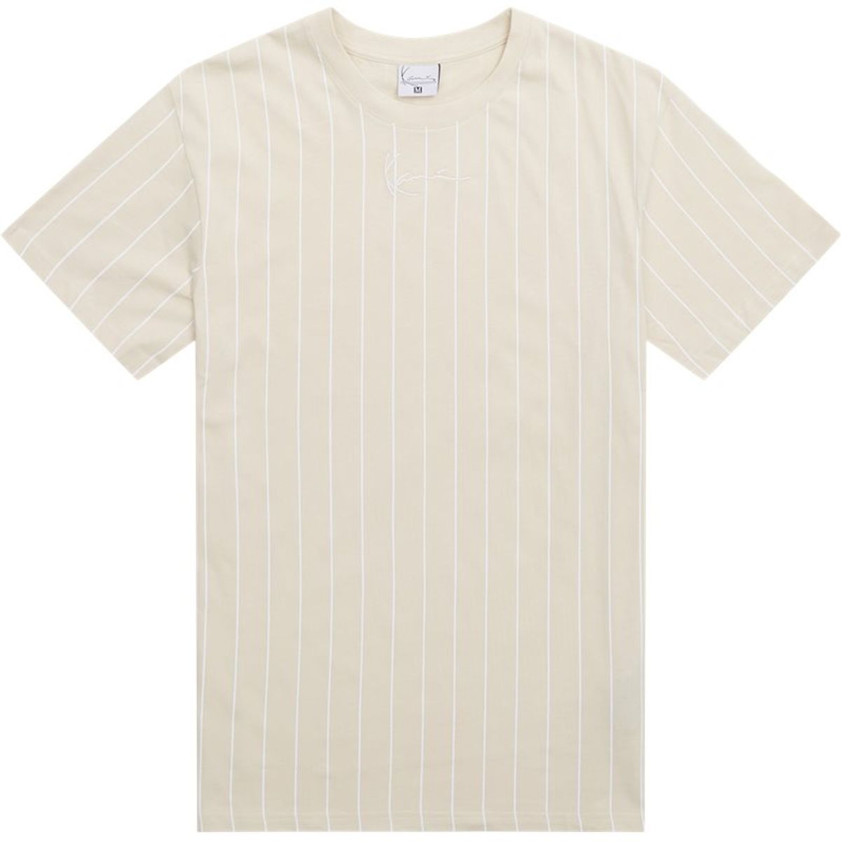 Karl Kani Small Signature Essential Pinstripe Tee Sand