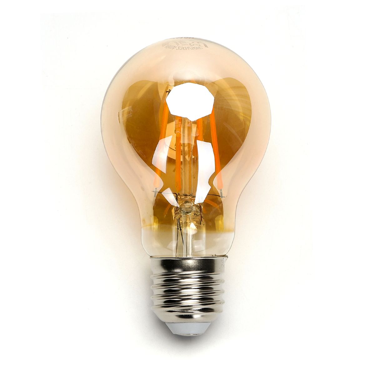 LED Filament pære A60 E27 - 4W, 2200K Amber - Kulør : Ekstra varm