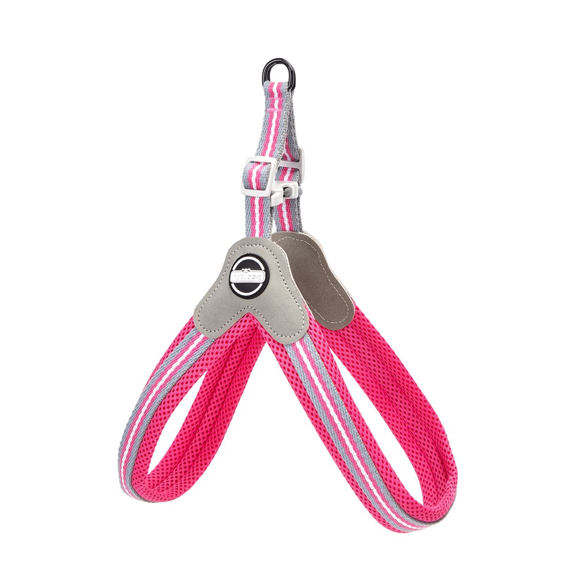 Y-Formet Hundesele M | Bryst 44-60cm | Sort/Blå/Pink