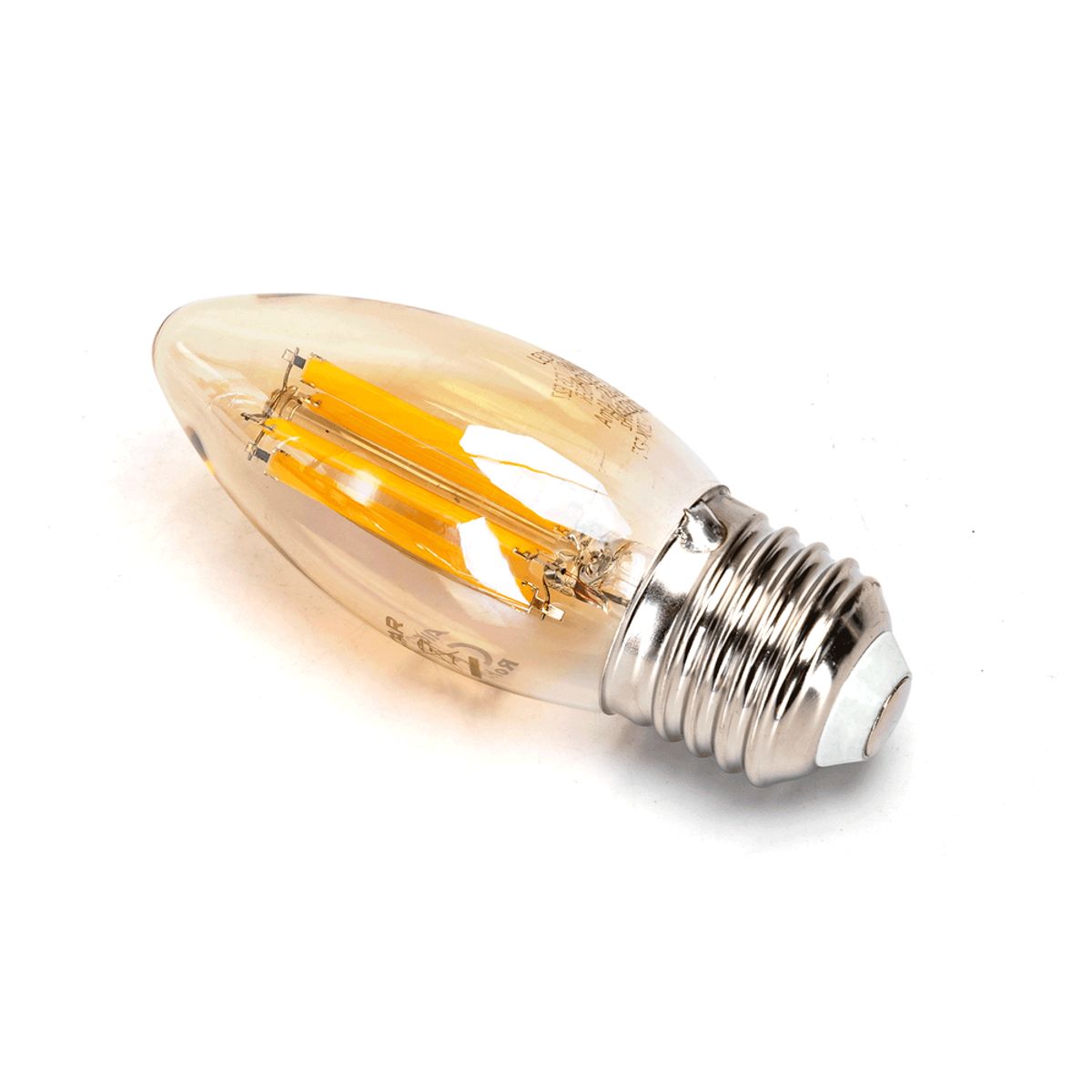 LED Filament pære C35 E27 8W - 2200K Amber - Kulør : Ekstra varm