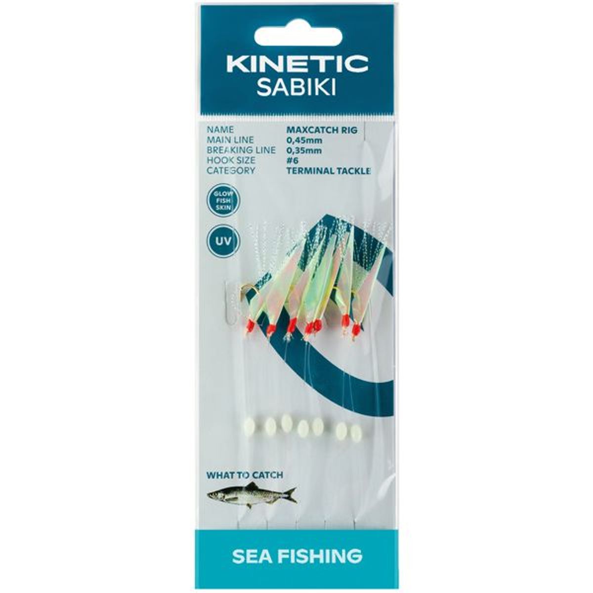 Kinetic Sabiki sildeforfang MaxCatch, Fishskin/mix - 1044312