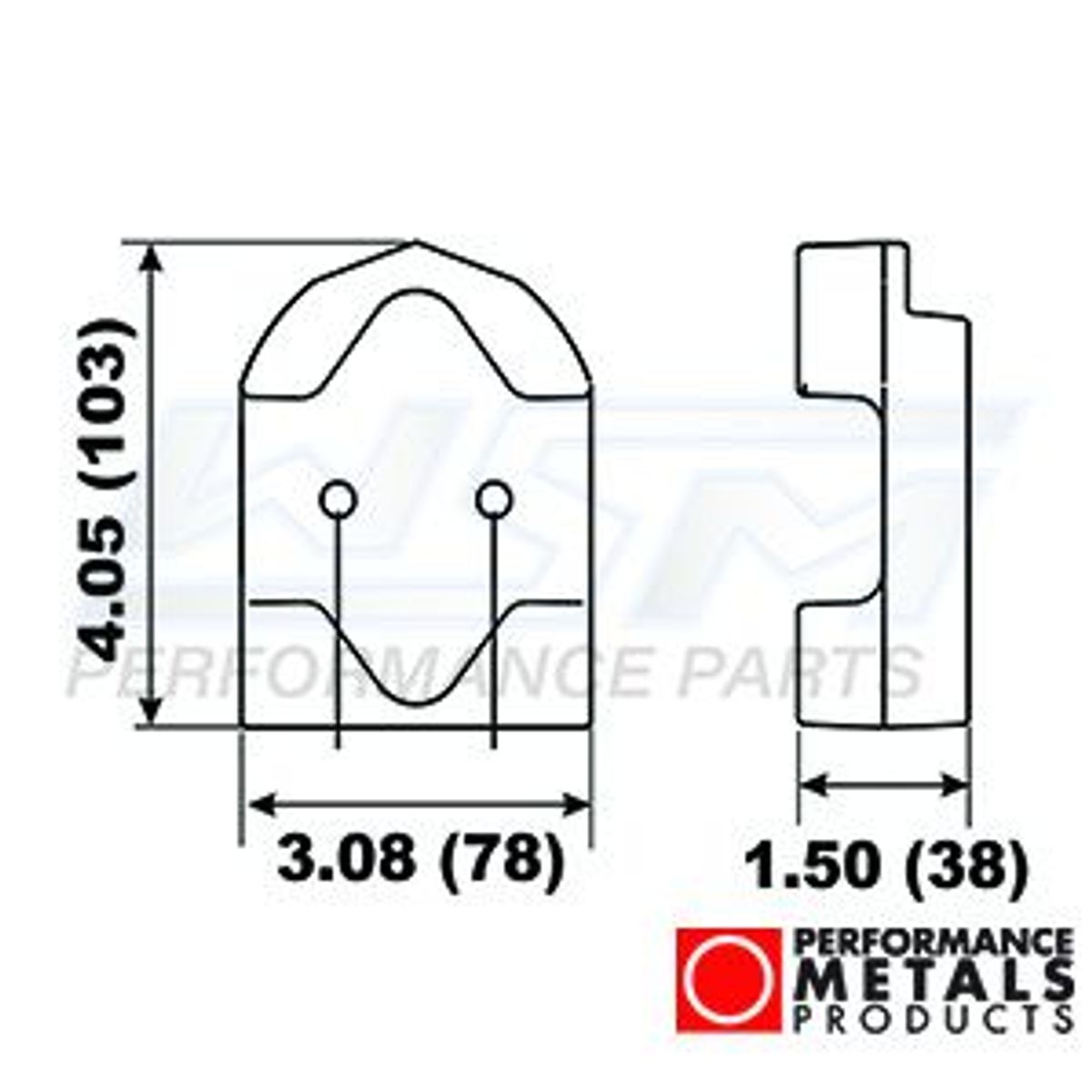 anode - aluminium - kardanophænget husblok - PMC00045A