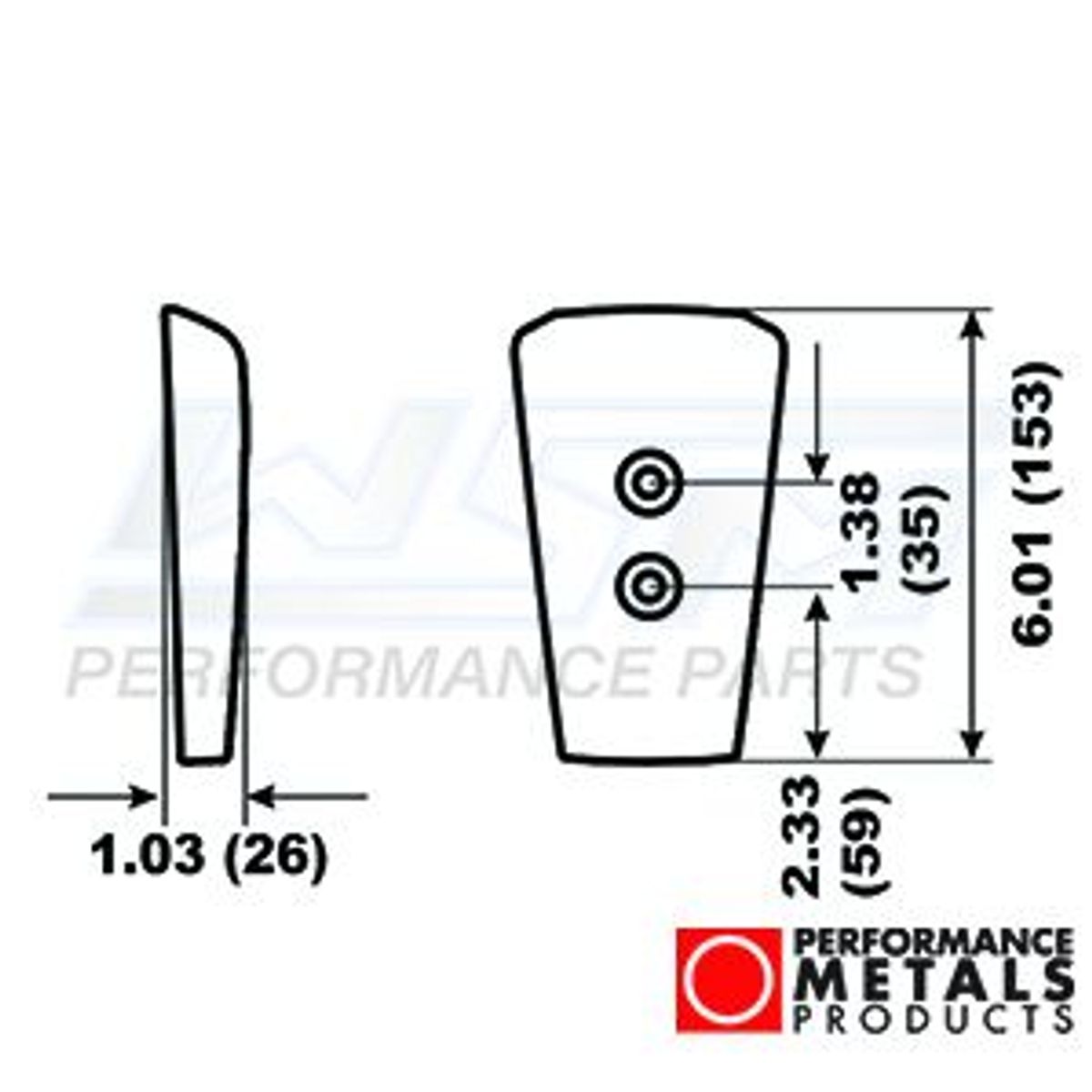 anode - aluminium - Volvo gearhouse dps-a / sx-a - PMC00157A