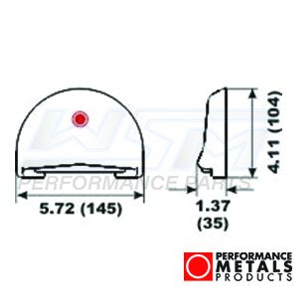 anode - aluminium - Volvo agterspejl plade sx - PMC00162A