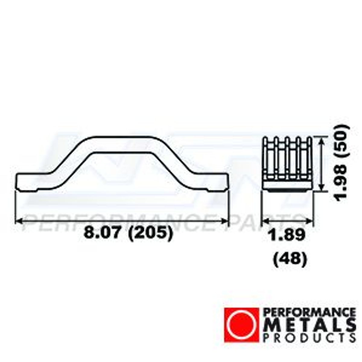 anode - aluminium - agterspejl plade (styr) - PMC00127A