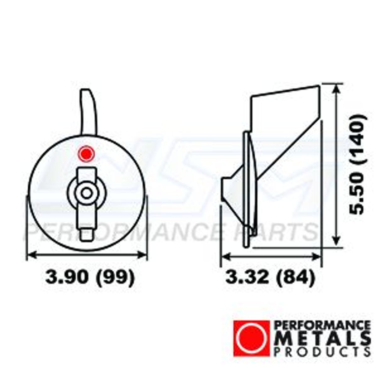 anode - aluiminum - Yamaha trim fanen 150-175hp coun.rot. - PMC00181A