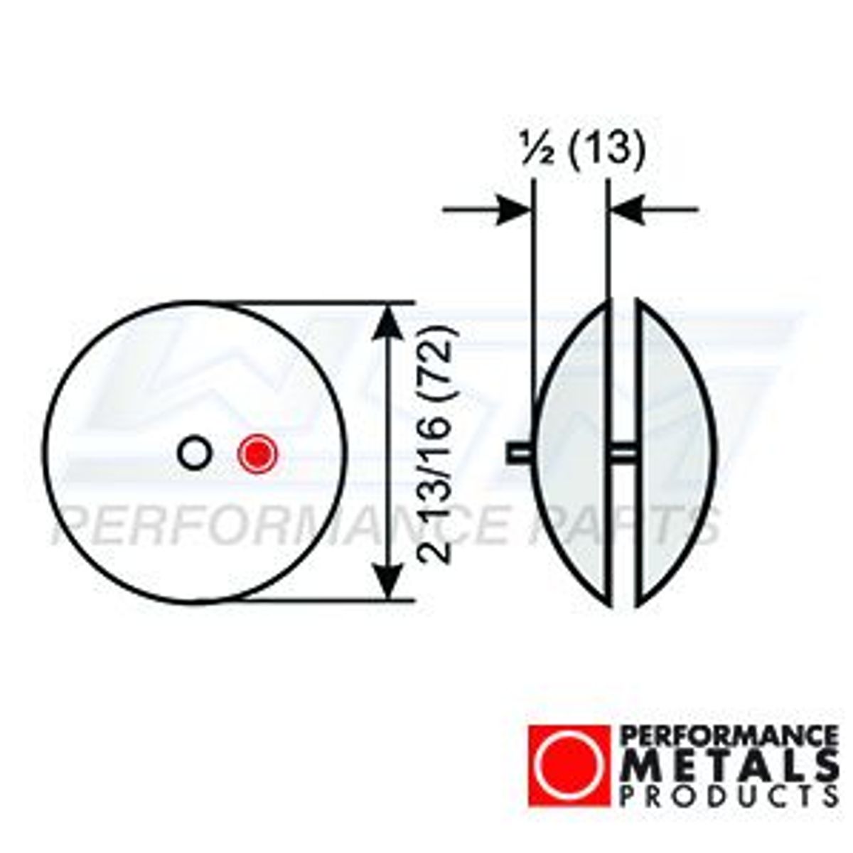 anode - aluminium - rorbladet 2 13/16 i. - PMCR2813A