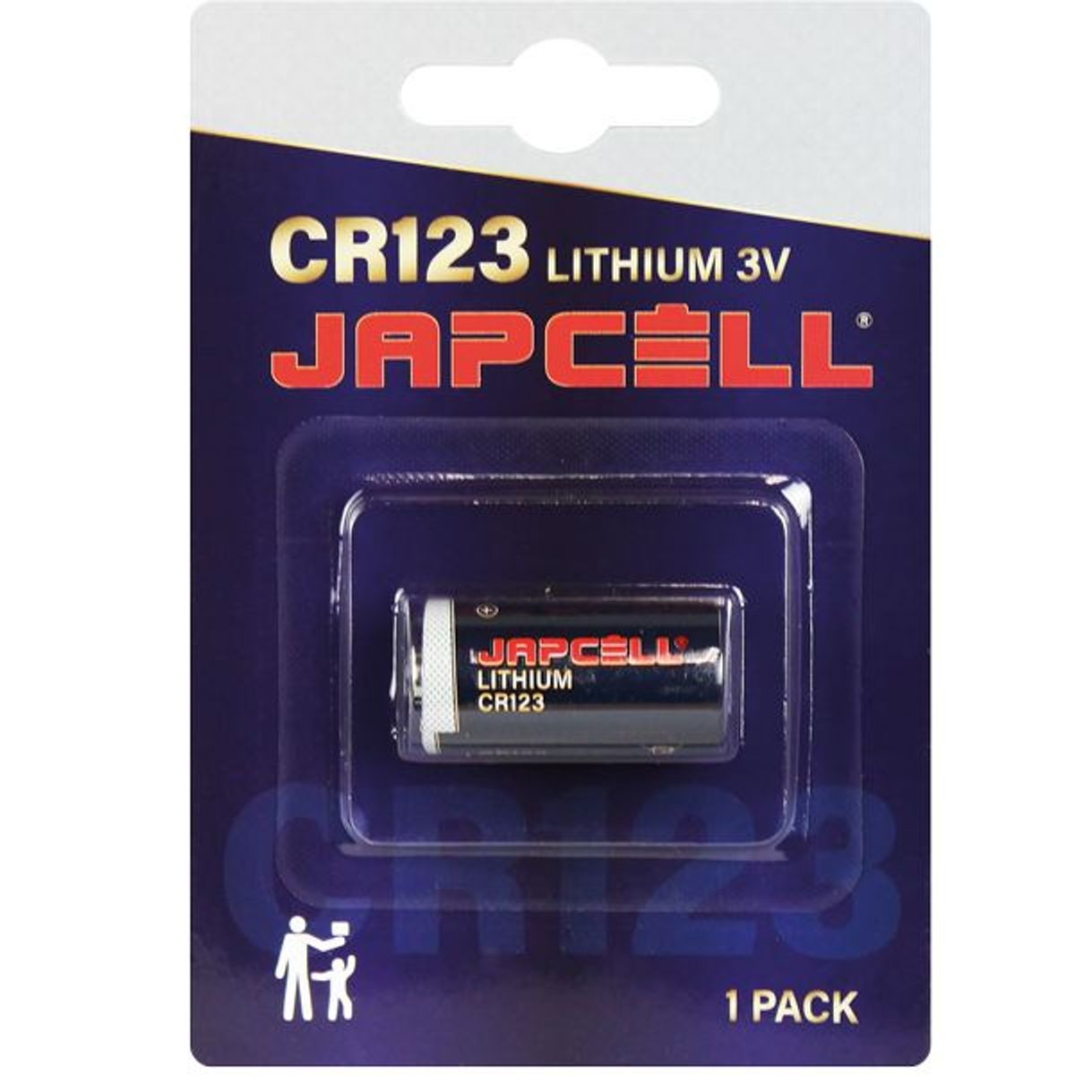 Japcell CR123 3V lithium batteri 1 stk - 1170538