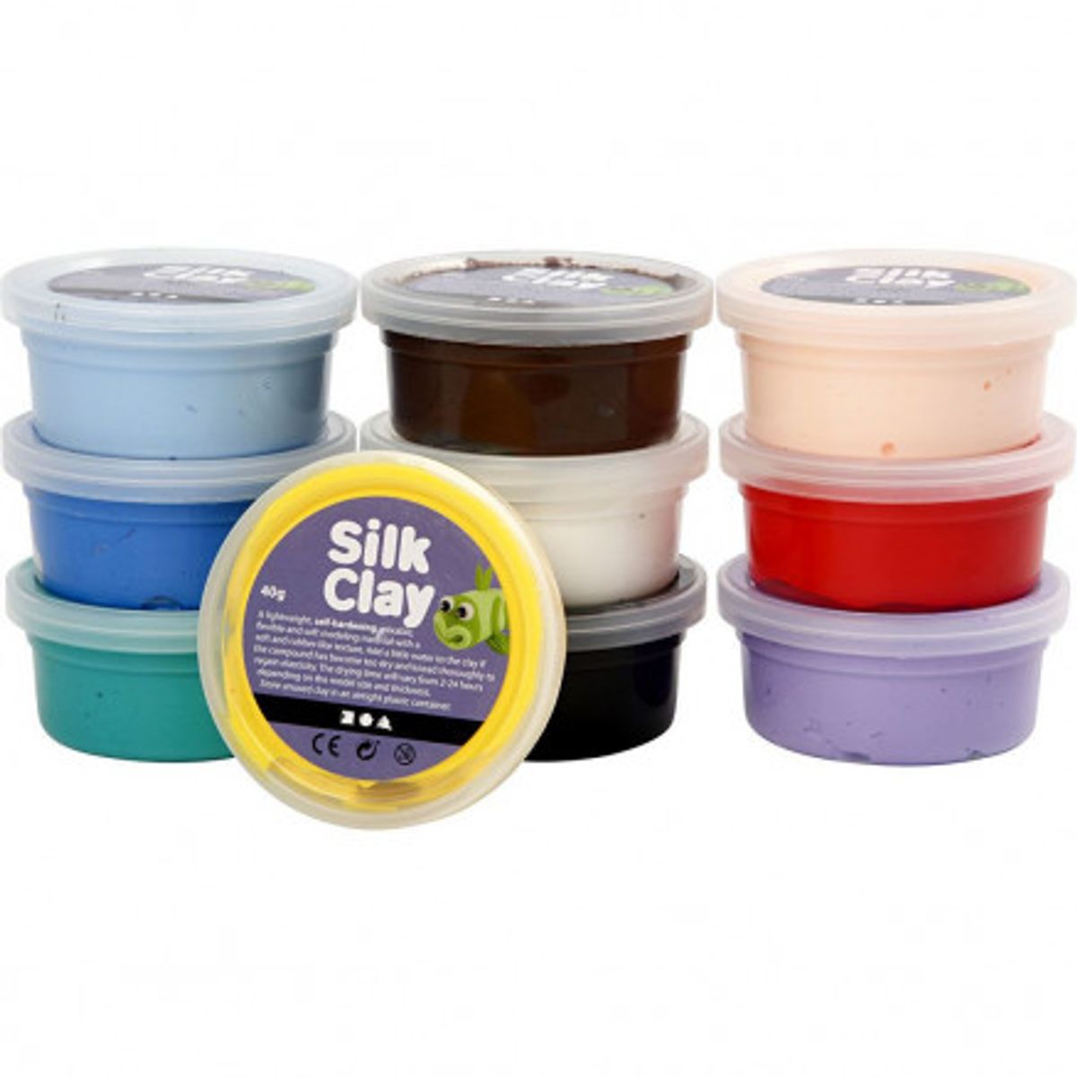 Silk Clay ® , ass. farver, Basic 1, 10x40g